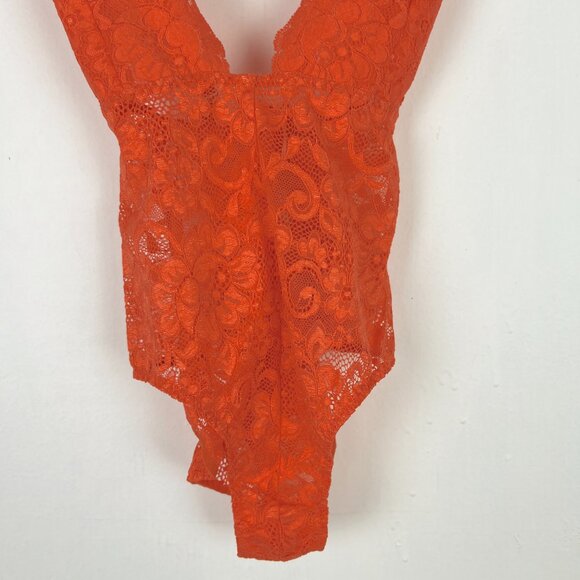 NWT We are HAH Comin' In HAHt Lace Bodysuit Burnt Orange Size XS NEW - Picture 5 of 14